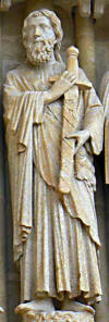 Statue de saint Jacques à la Cathédrale d'Amiens